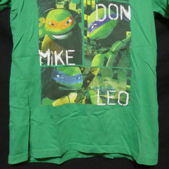 TEENAGE MUTANT NINJA TURTLES | large | Green Graphic Tee / T-Shirt | 100% Cotton - Picture 6 of 11